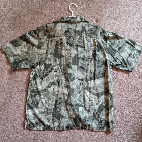 AUREUS SILK mens Hawaiian short sleeved - Picture 4 of 5